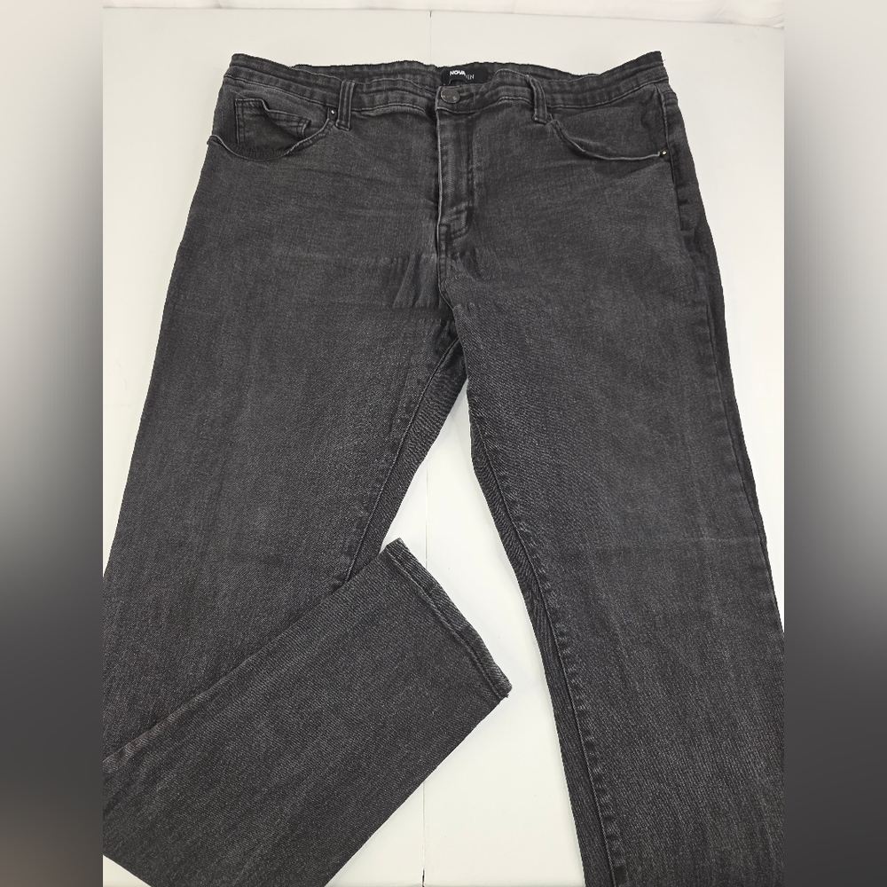 Fashion Nova NovaMen Men's Black Wash Jeans Size 38X30 Stretchy B-2928